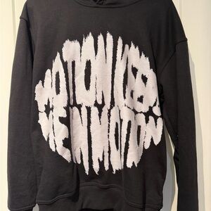 Men’s black hoodie with White Graphic